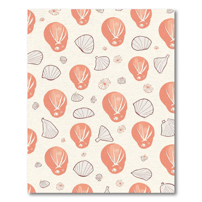 Coral Shells Scattered Beach Pattern Rug