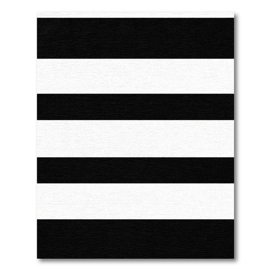 Bold Black White Contemporary Stripes Rug