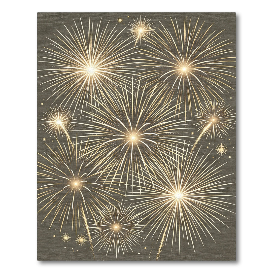 Golden Bursting Starburst Celebration Rug