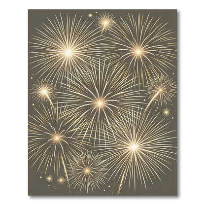 Golden Bursting Starburst Celebration Rug