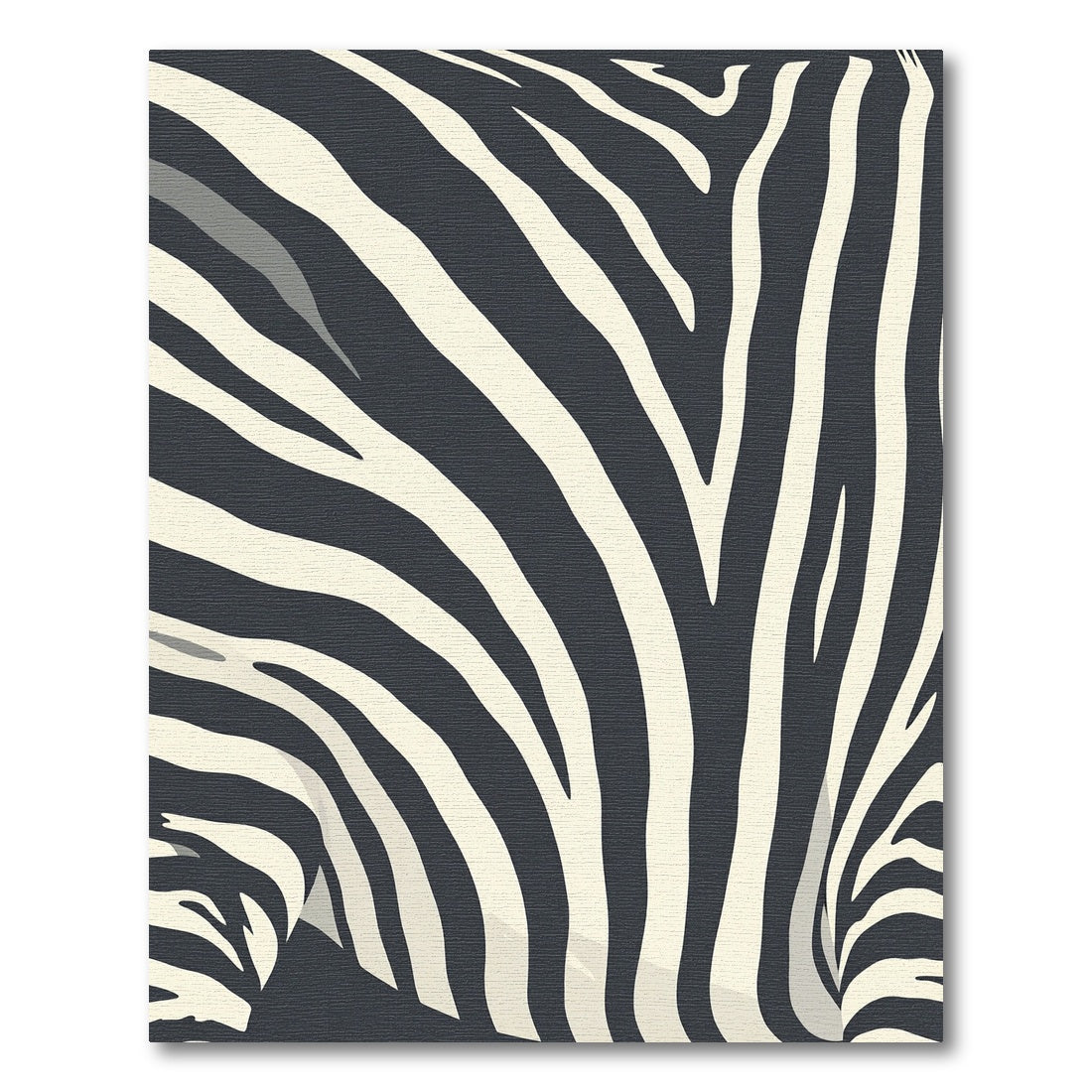 Modern Monochrome Zebra Striped Rug