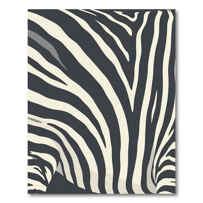 Modern Monochrome Zebra Striped Rug