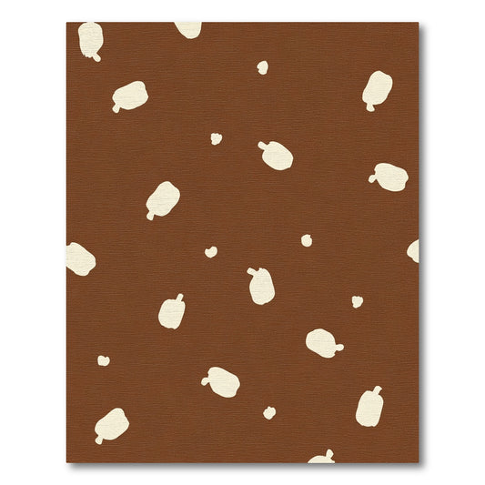 Earthy Brown Speckled Organic Shapes Rug