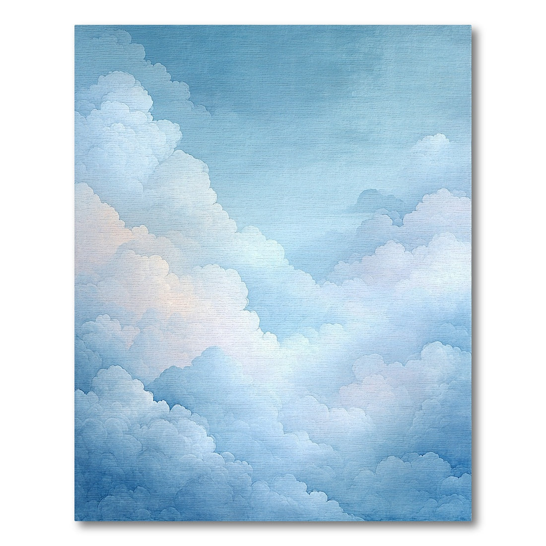 Ethereal Fluffy Blue Clouds Rug