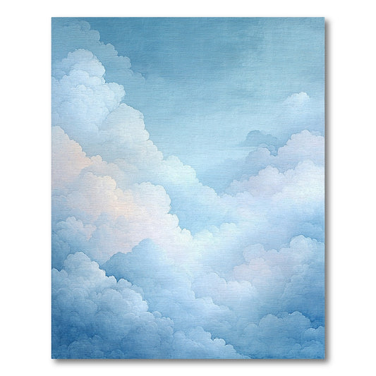 Ethereal Fluffy Blue Clouds Rug