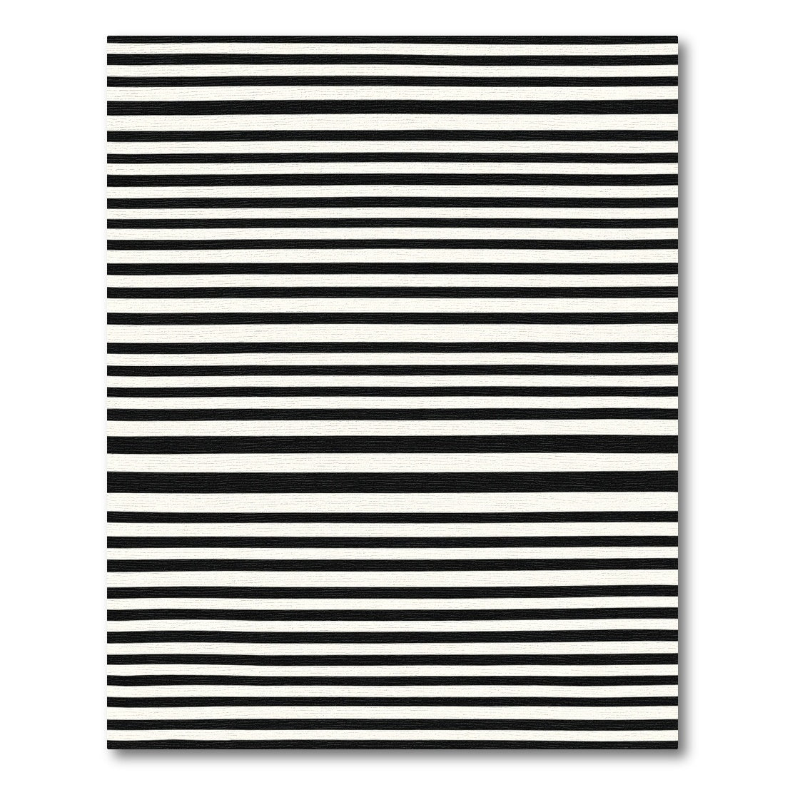 Classic Black White Parallel Bands Rug