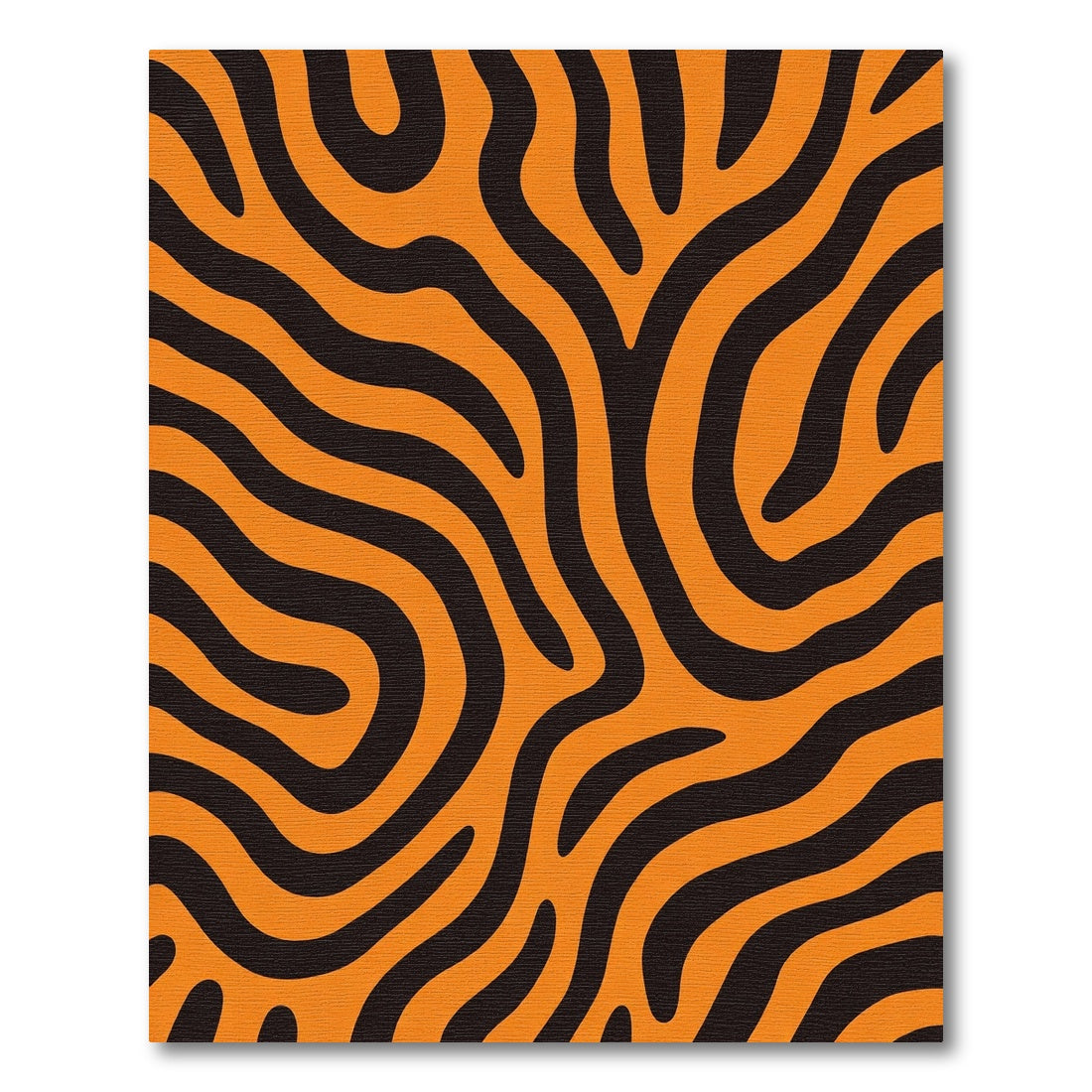 Bold Orange Black Swirl Rug