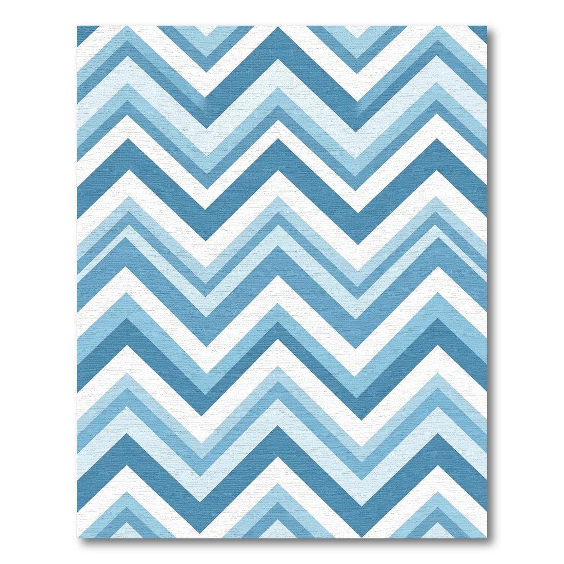 Blue Chevron Zigzag Geometric Area Rug