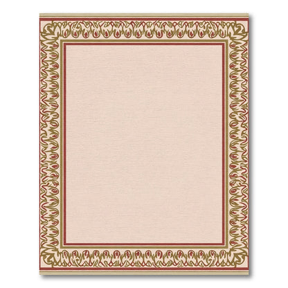 Crimson Gold Floral Border Rug