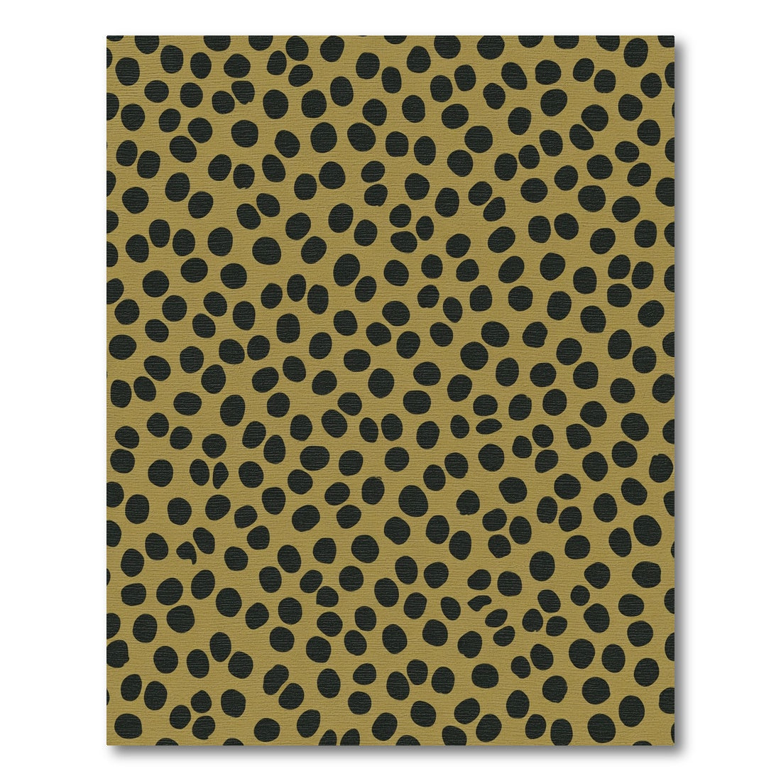 Golden Contemporary Polka Dot Rug