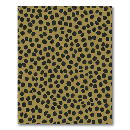 Golden Contemporary Polka Dot Rug