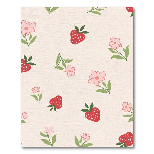 Strawberry Pink Floral Garden Rug