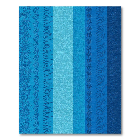 Deep Blue Abstract Stripe Rug