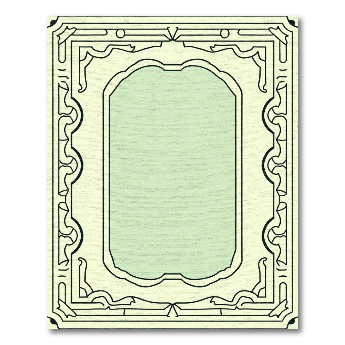 Pale Yellow Black Nouveau Arch Rug
