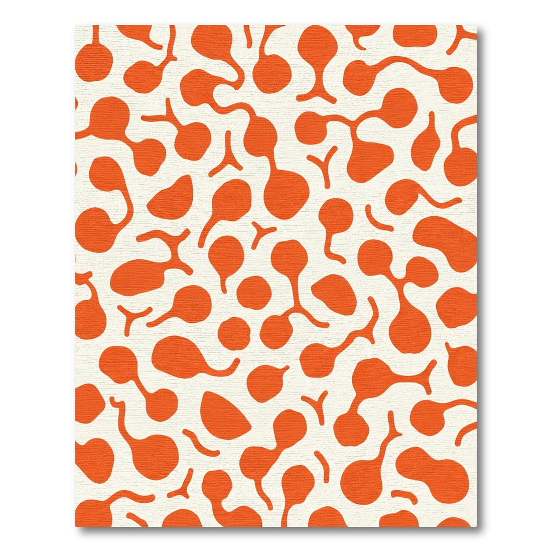 Orange Organic Blob Scatter Rug
