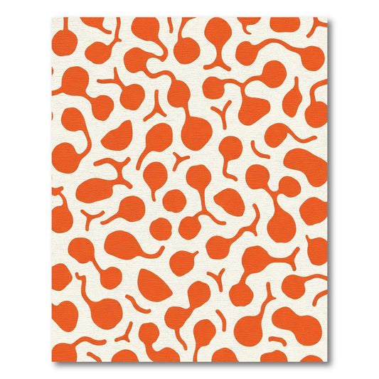 Orange Organic Blob Scatter Rug