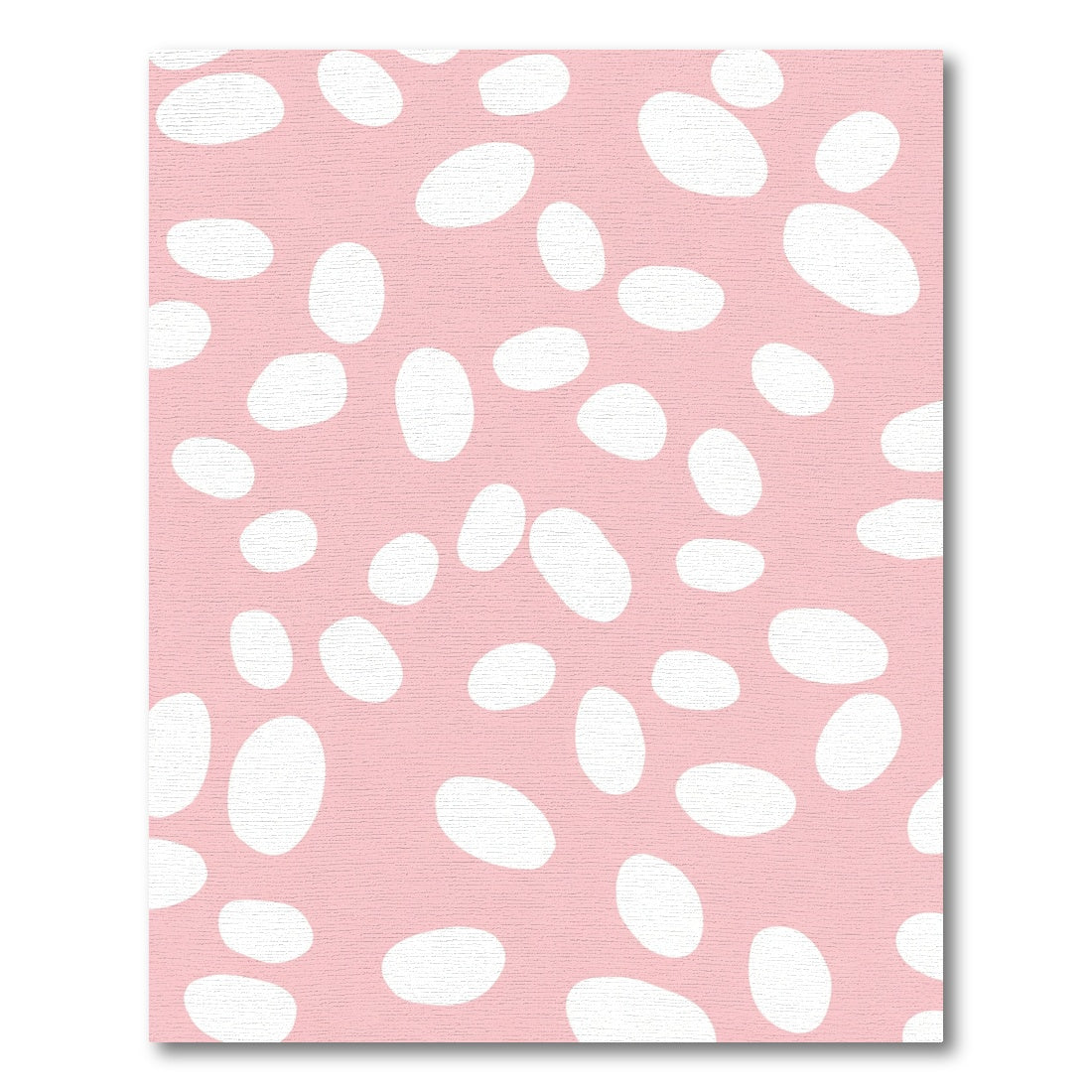 Soft Pink White Irregular Pebble Rug