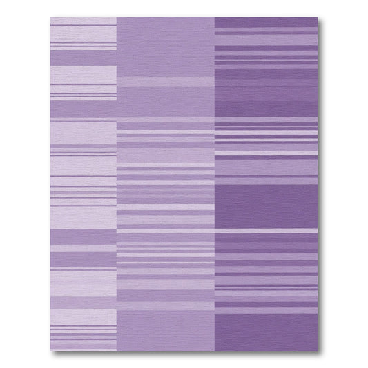 Lavender Gradient Block Stripe Rug