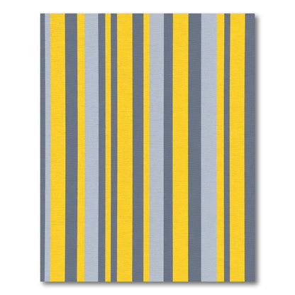 Modern Yellow Gray Vertical Stripes Rug