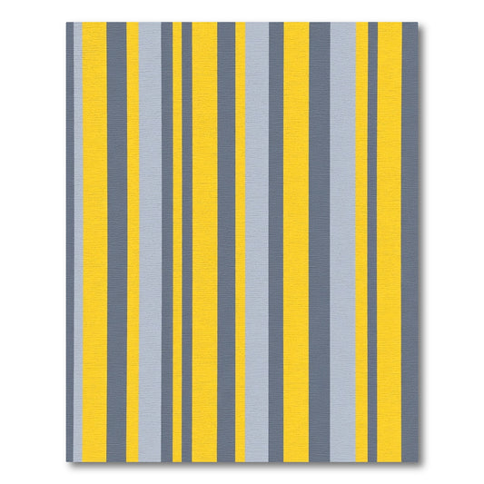 Modern Yellow Gray Vertical Stripes Rug