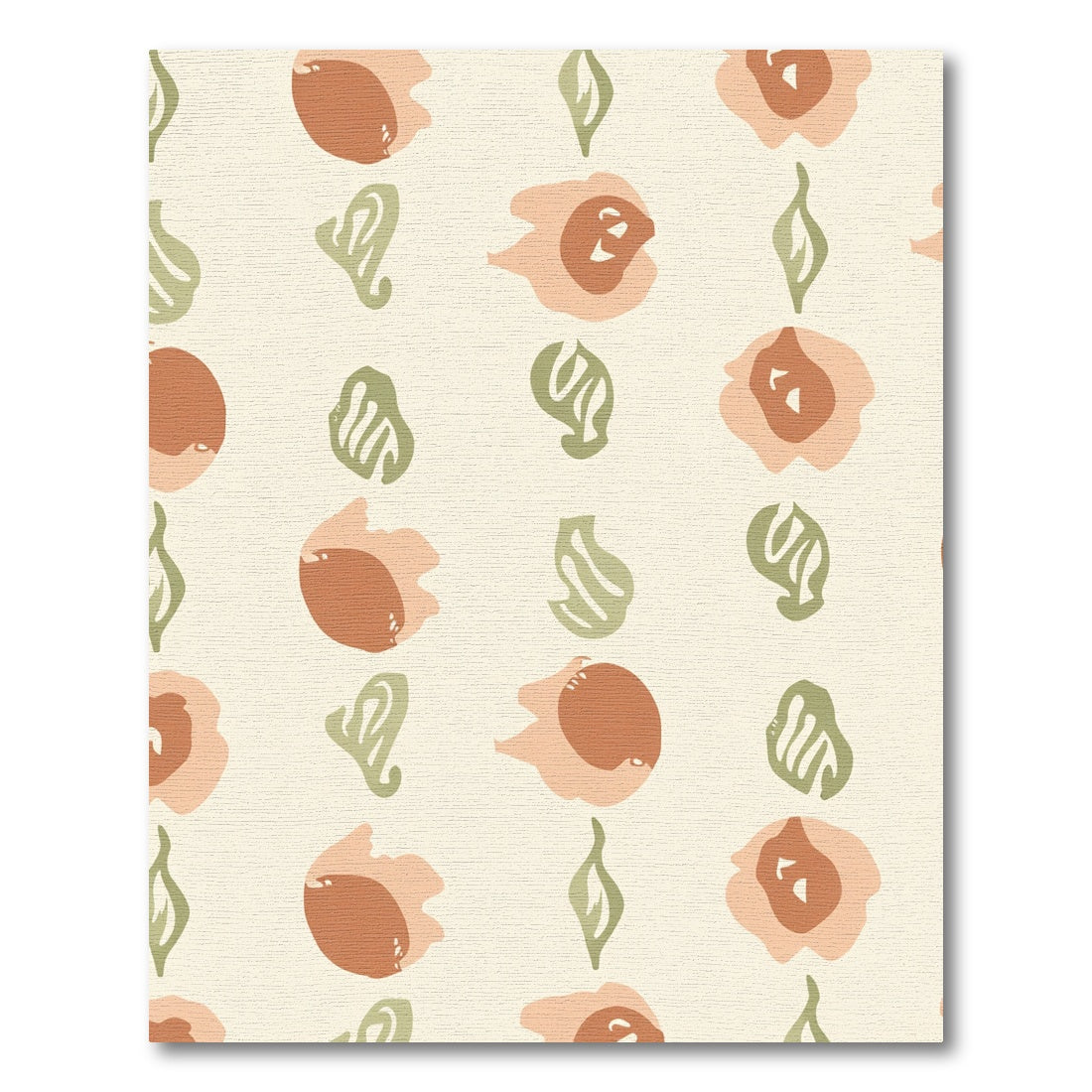 Terracotta Blush Abstract Floral Arrangement Rug