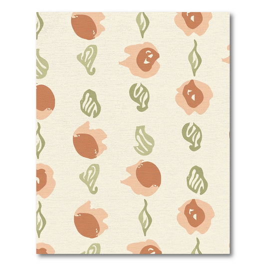Terracotta Blush Abstract Floral Arrangement Rug