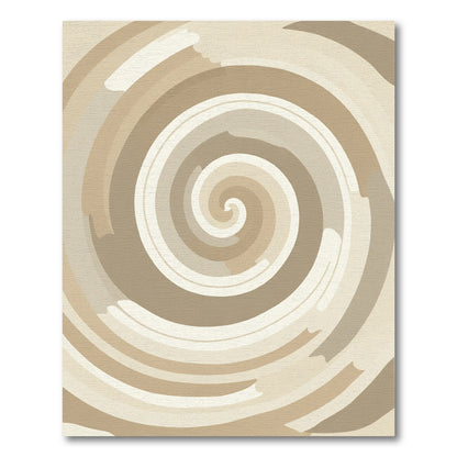Earthy Spiral Swirl Rug