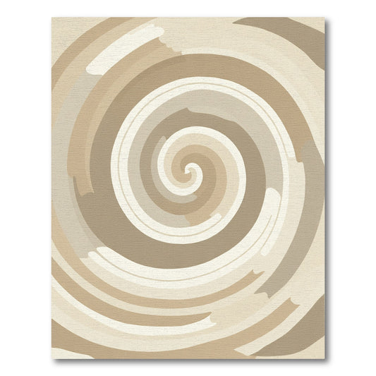 Earthy Spiral Swirl Rug