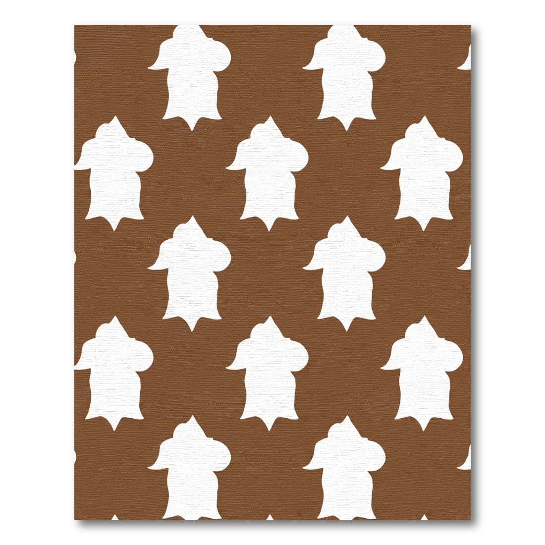 Brown White Abstract Flow Rug