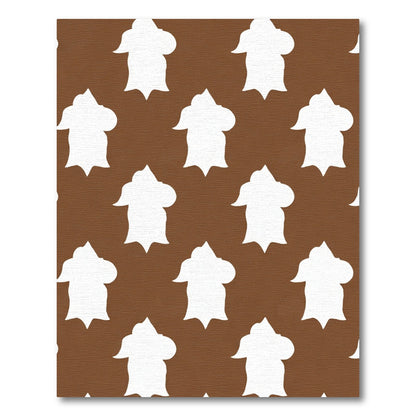 Brown White Abstract Flow Rug