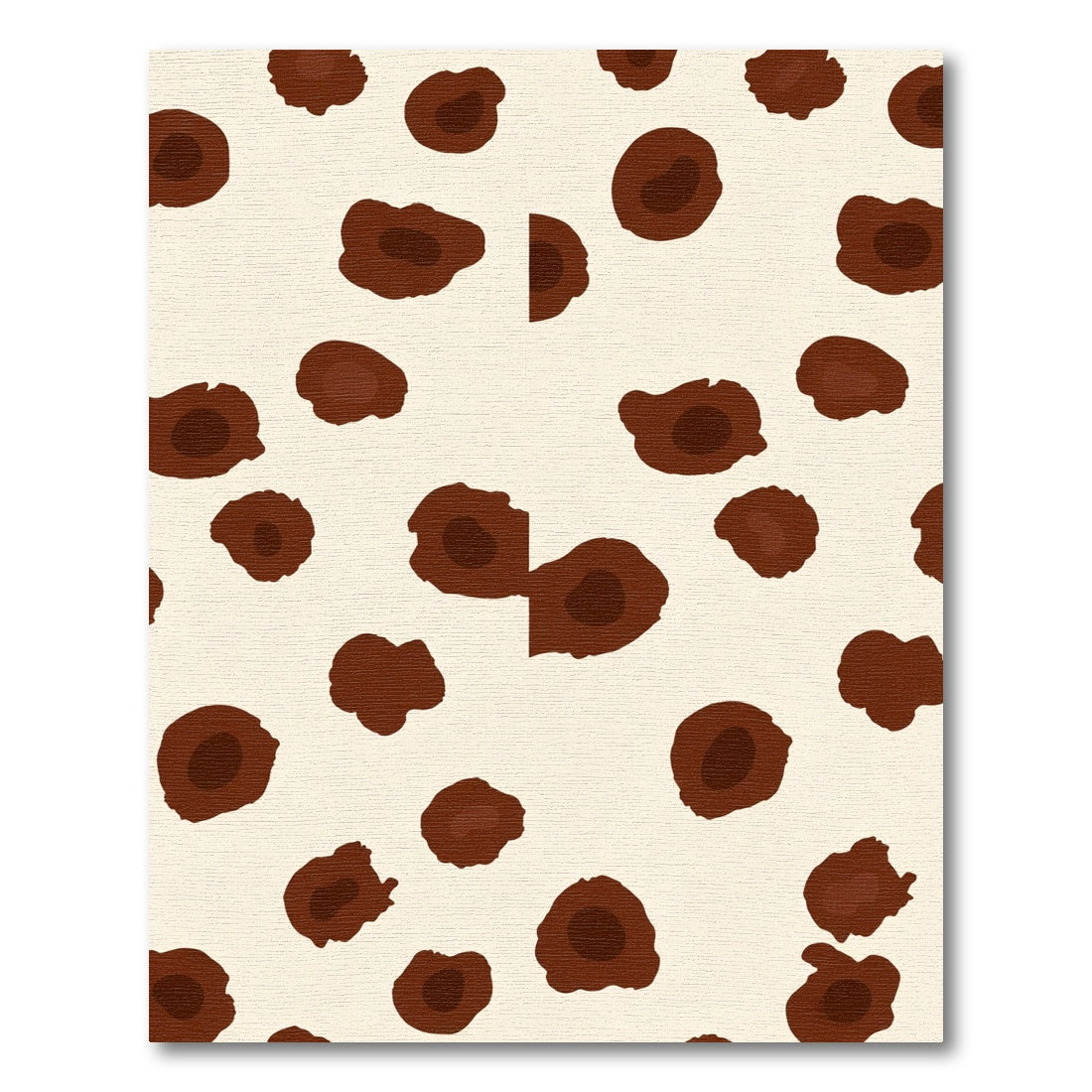 Beige Brown Spotted Animal Print Rug