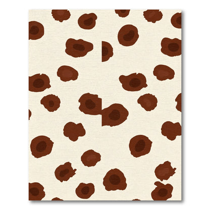 Beige Brown Spotted Animal Print Rug