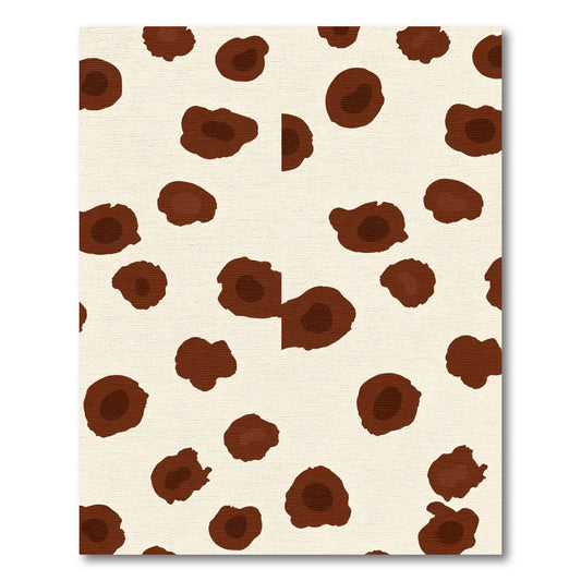 Beige Brown Spotted Animal Print Rug