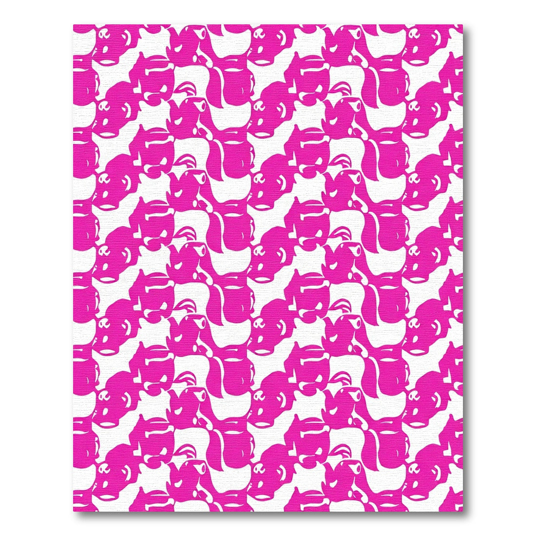 Vibrant Fuchsia Abstract Kettle Composition Rug