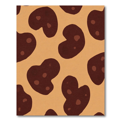 Brown Spots Tan Abstract Rug