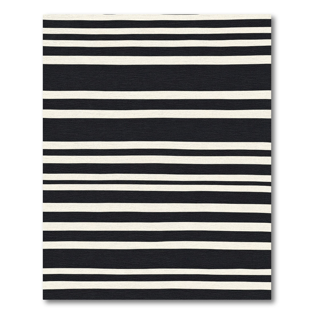 Bold Monochrome Horizontal Bands Rug