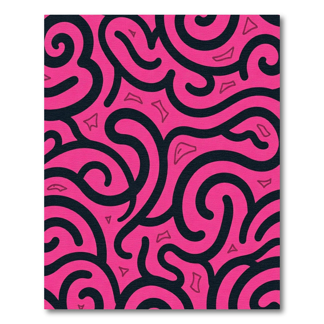 Bright Pink Swirl Ribbon Rug