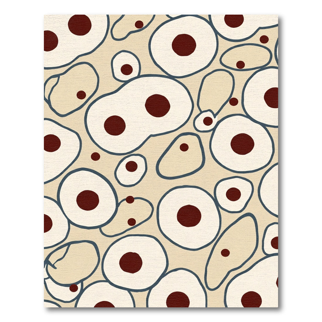 Cream Abstract Cell Clusters Rug