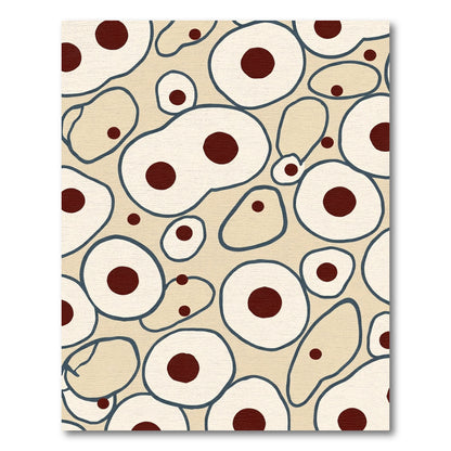 Cream Abstract Cell Clusters Rug