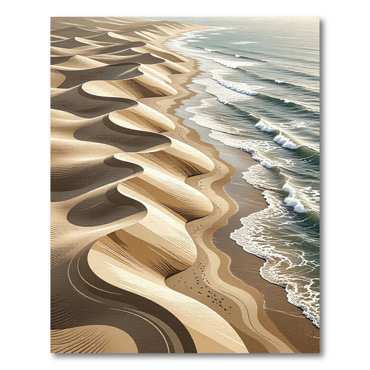 Sandy Hills Coastal Wave Rug