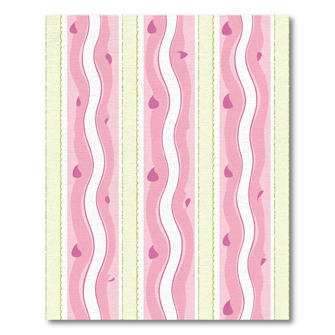 Pastel Pink Wavy Stripes Rug