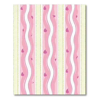 Pastel Pink Wavy Stripes Rug
