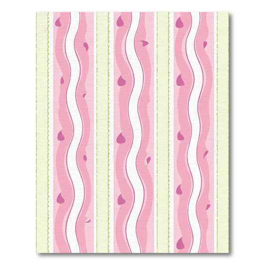 Pastel Pink Wavy Stripes Rug