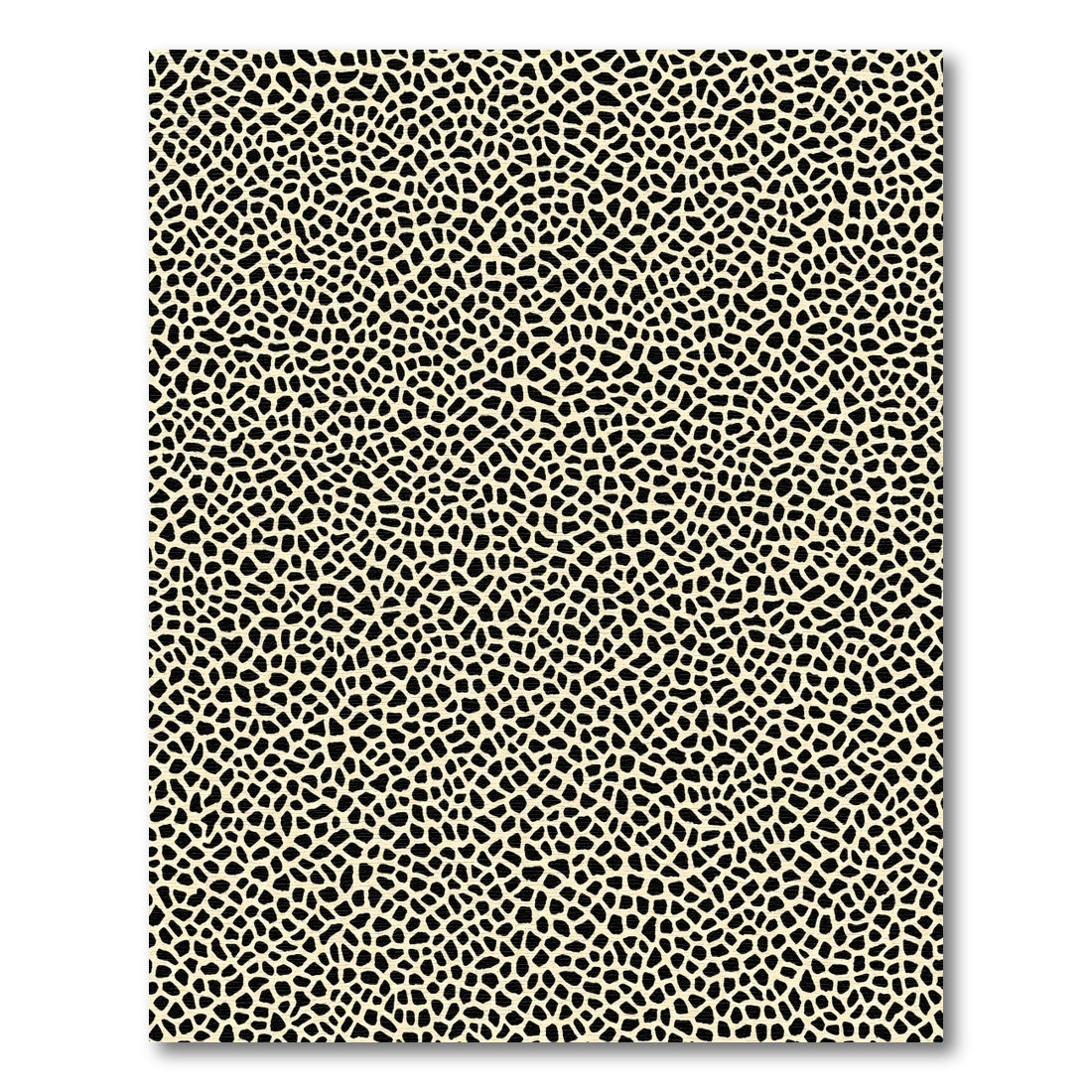 Cream Black Organic Pebble Texture Rug