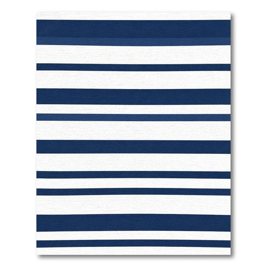 Navy White Horizontal Bands Rug