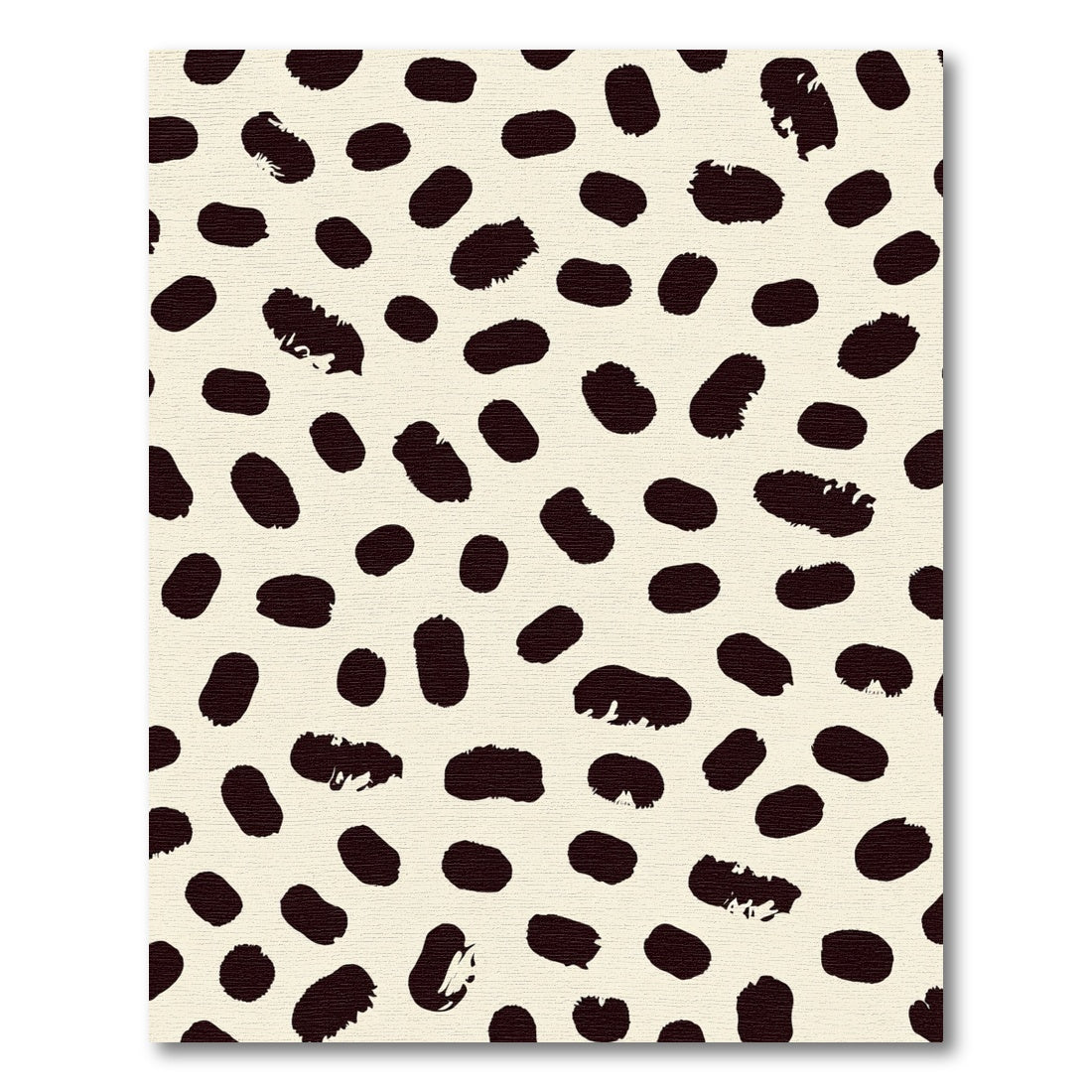 Creamy Black Splatter Spot Rug