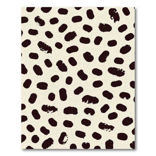 Creamy Black Splatter Spot Rug