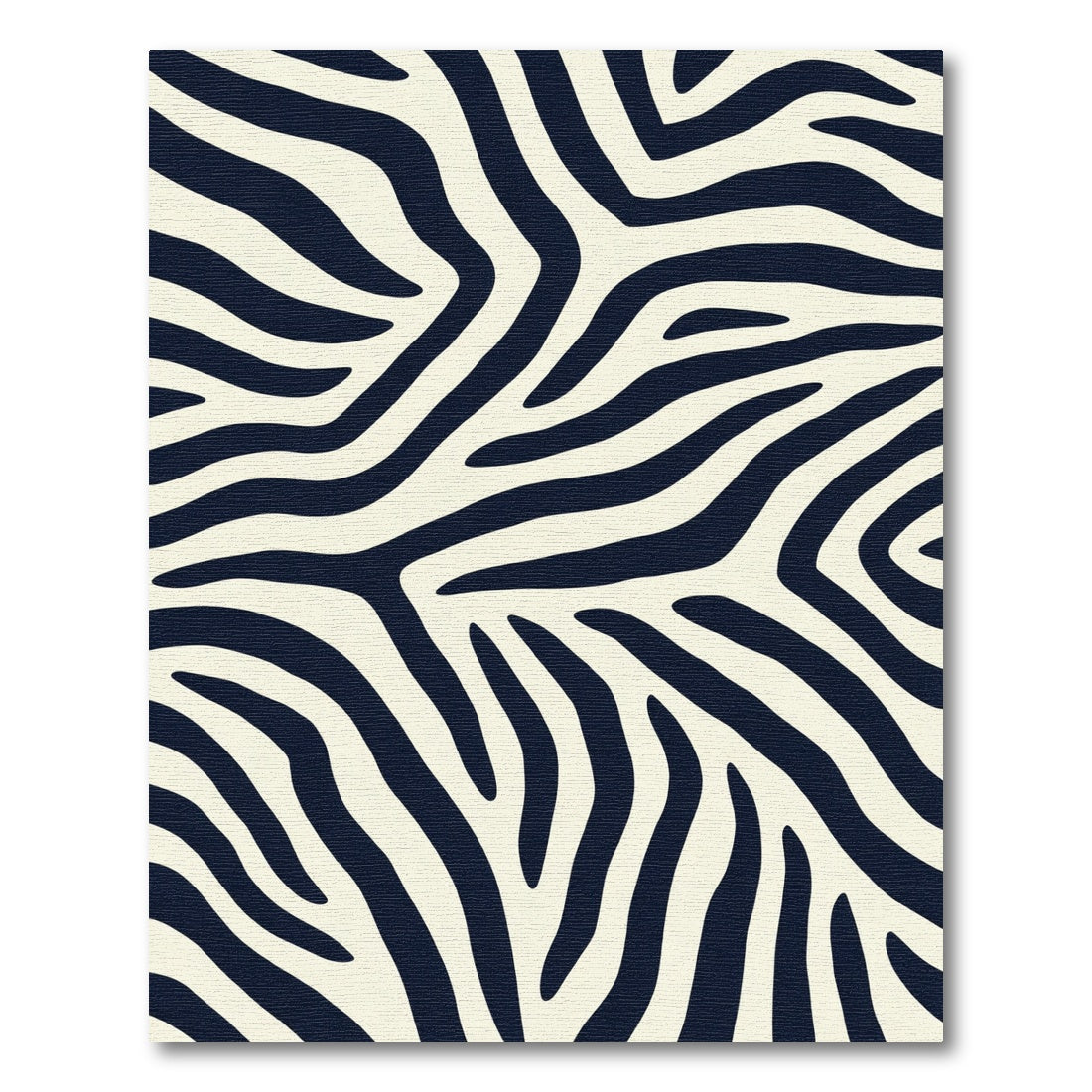 Cream Black Zebra Stripe Rug