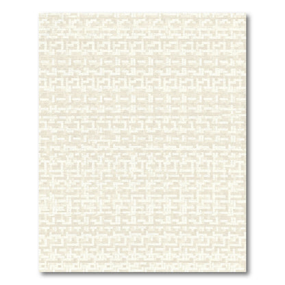 Pale Cream Interlocking Geometric Block Rug