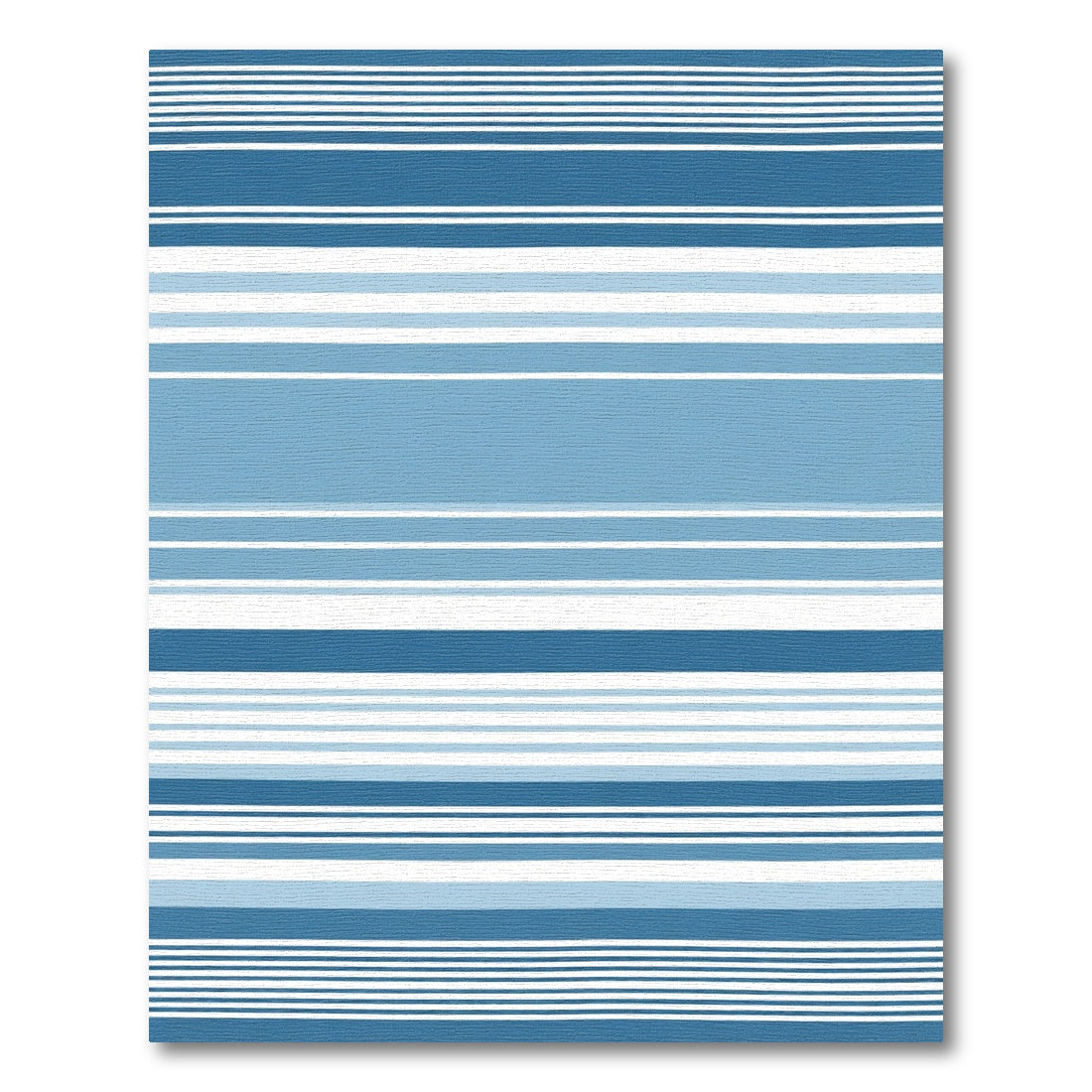 Coastal Blue Horizontal Stripe Rug